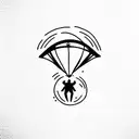 skydiving tattoo design idea