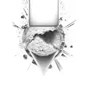 hourglass, broken on one side, sand turns into veins, patterns on the side, on the forearm tattoo design idea