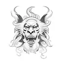 god hades with cerberus tattoo design idea