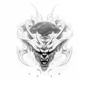 god hades with cerberus tattoo design idea