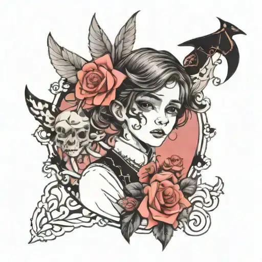 boy in lolita fashion  tattoo design idea