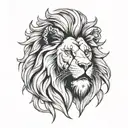 lion head tattoo design idea