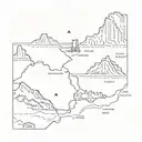 Route from San Francisco to San Diego via Yosemite Park, Grand Canyon, Las Vegas, Joshua Tree and Los Angeles tattoo design idea