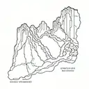 Route from San Francisco to San Diego via Yosemite Park, Grand Canyon, Las Vegas, Joshua Tree and Los Angeles tattoo design idea