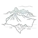 Route from San Francisco to San Diego via Yosemite Park, Grand Canyon, Las Vegas, Joshua Tree and Los Angeles tattoo design idea