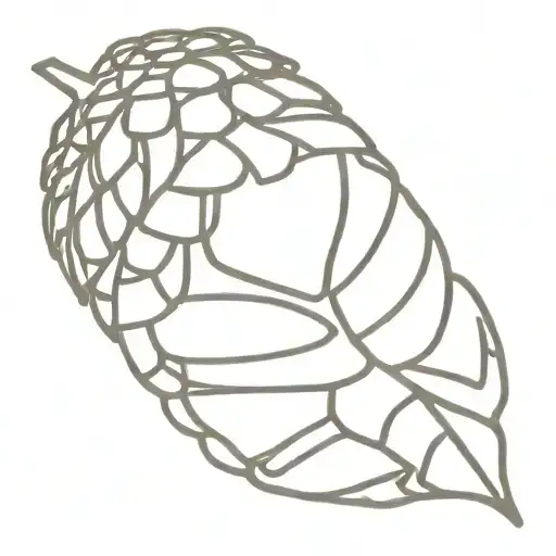 crushed pinecone  tattoo design idea