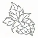 crushed pinecone  tattoo design idea