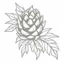 crushed pinecone  tattoo design idea