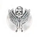 old angel's, Sun, motorcycles  tattoo design idea