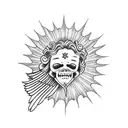 old angel's, Sun, motorcycles  tattoo design idea