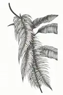 palm leaf tattoo design idea