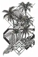 palm tree tattoo design idea