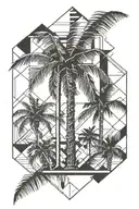 palm tree tattoo design idea