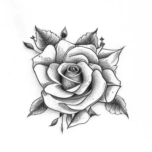 444 numbers with flowers and leaves  tattoo design idea