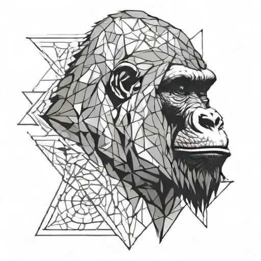Gorilla and Nepal tattoo design idea