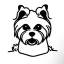 female japanese spitz x shih tzu puppy tattoo design idea