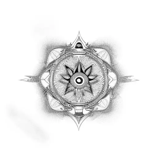 A mesmerizing mandala design incorporating elements of BDSM symbols and Berlin landmarks, reflecting the client's passions and favorite city tattoo design idea