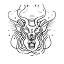 ramo de folhas tattoo design idea