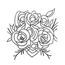 ramo de folhas tattoo design idea