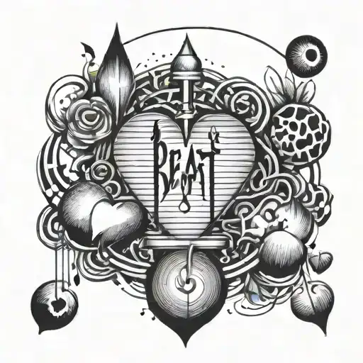 "beat loudly heartbeat" tattoo design idea