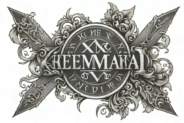 roman numerals with keemani in a fancy font in the middle of the numerals. May 15, 2008 - September 3, 2021 tattoo design idea