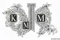 roman numerals with keemani in a fancy font in the middle of the numerals. May 15, 2008 - September 3, 2021 tattoo design idea