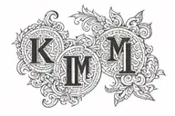 roman numerals with keemani in a fancy font in the middle of the numerals. May 15, 2008 - September 3, 2021 tattoo design idea