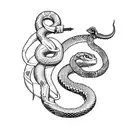 sword with snake wrapped around  tattoo design idea