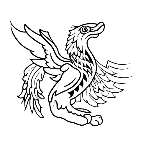 A minimalist tattoo of a sneaker with wings and a vinyl record as the sole tattoo design idea