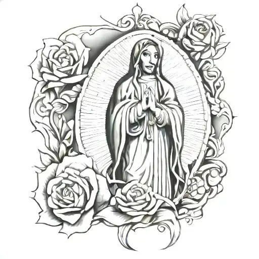 Guadalupe and st Jude tattoo design idea