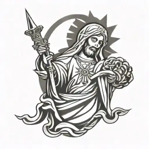 Guadalupe and st Jude tattoo design idea