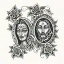 Guadalupe and st Jude Sharp's signature tattoo design idea