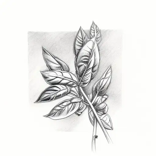 Basil Plant tattoo design idea