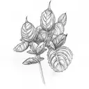 Basil Plant tattoo design idea