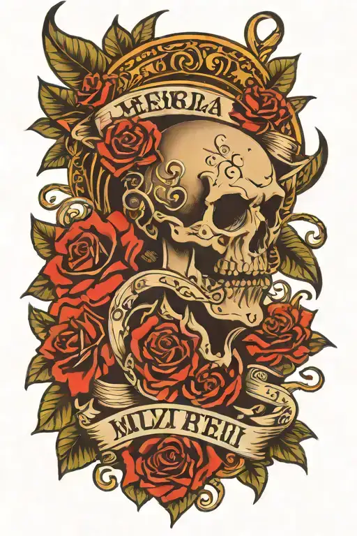 Memorial tattoo for brother named Muzi tattoo design idea