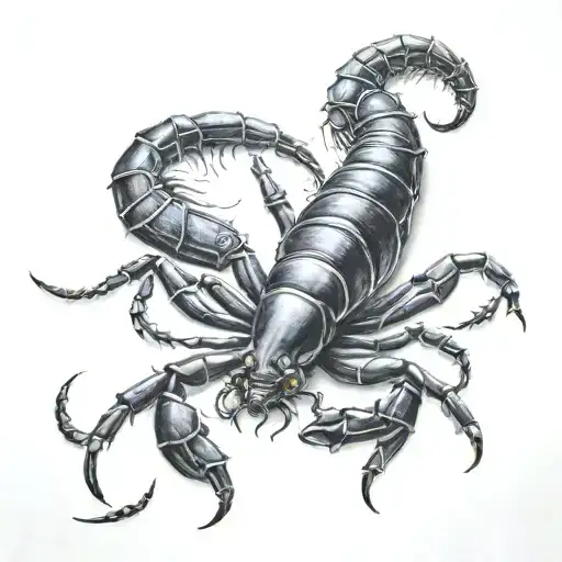 scorpion with sting tattoo design idea