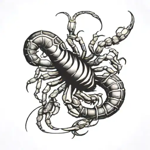 scorpion with sting tattoo design idea