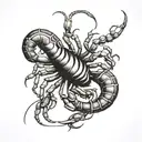scorpion with sting tattoo design idea