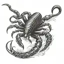 scorpion with sting tattoo design idea