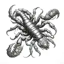 scorpion with sting tattoo design idea