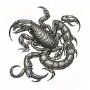 scorpion with sting tattoo design idea