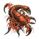 Scorpion with sting tattoo design idea