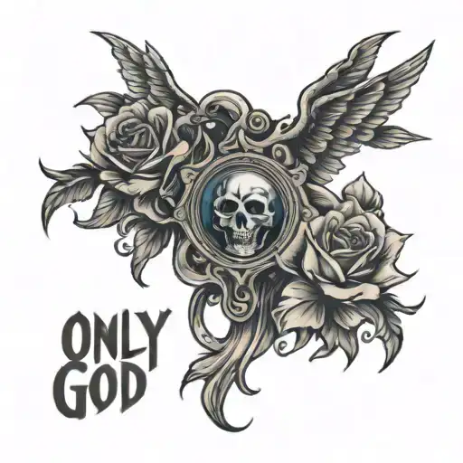 only god can judge me tattoo design idea