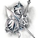 Medieval knight tattoo design idea
