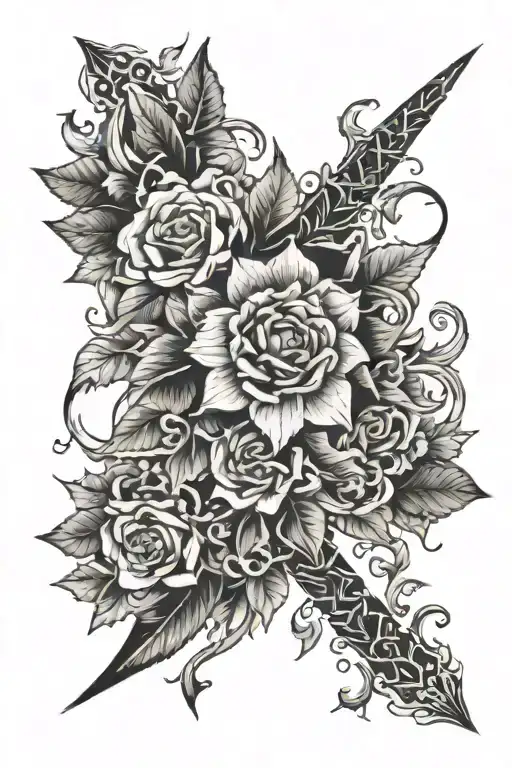 Maliketh's black blade tattoo tattoo design idea