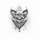 broken heart  tattoo design idea