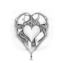 broken heart  tattoo design idea