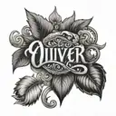 oliver name tattoo tattoo design idea