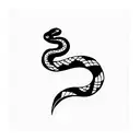 Snake with leaf tattoo design idea