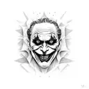 the joker  tattoo design idea